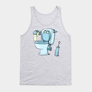 toilet bowl and toilet paper holder Tank Top